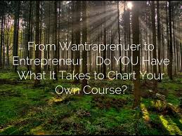 From Wantraprenuer To Entrepreneur Do You Have