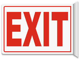 Way by which one may go out, egress; Exit 2 Way Sign A5100 By Safetysign Com