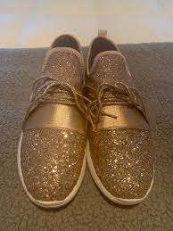 Elevate your casual wardrobe with rose gold shoes. Rose Gold Sparkly Tennis Shoes Size 9 Shoes Bravobride