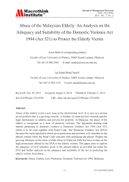 Story highlights efforts to renew the 1994 violence against women act failed to survive the last congress supporters say the law sharply cut the number of domestic violence deaths Pdf Abuse Of The Malaysian Elderly An Analysis On The Adequacy And Suitability Of The Domestic Violence Act 1994 Act 521 To Protect The Elderly Victim