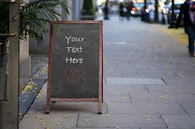 City Street Sign Chalkboard Mockup Street Signs Mockup Free Psd Sign Mockup