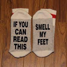 If You Can Read This ... Smell My Feet word Socks Funny - Etsy