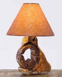 Rustic Slab Table Lamp Live Edge Organic Lighting Wooden Lamps Design Rustic Slab Table Lamp