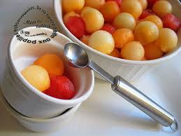 Salade Aux Trois Melons Tous Rooooonds Avec Ou Sans Alcoooool Salade Melon Salade De Fruits Idee Tapas