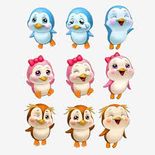 Set Of Little Funny Penguins With Emotions Funny Icon Fun Png Transparent Clipart Image And Psd File For Free Download Owl Cartoon Cartoon Clouds Penguins Funny