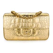 Maybe you would like to learn more about one of these? Chanel Mini Rectangular Flap Bag In Gold Croc Embossed Calfskin Dearluxe