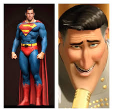 I saw this image of Superman of Western star Clint Walker (from "Cheyenne"  tv series 1955. I thought he would look like a live version of Metro Man  from Megamind. LOL!