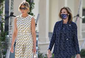 Melania is known for wearing designer brands, sharp silhouettes, and luxe accessories (namely, birkin bags). First Lady Melania Trump Votes In Palm Beach South Florida Sun Sentinel