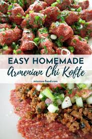 Easy Homemade Chi Kofte Armenian Steak Tartare In 2020 Beef Recipes Meat Recipes Steak Tartare