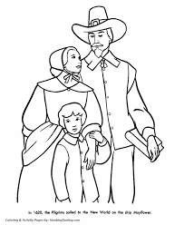A few boxes of crayons and a variety of coloring and activity pages can help keep kids from getting restless while thanksgiving dinner is cooking. Pilgrim Color Page Coloring Home