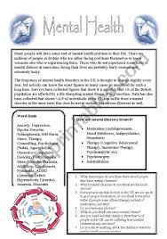 Content tagged with cognitive skills. Mental Health Esl Worksheet By Debbiecampbell
