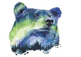 Double Exposures With Watercolour Bear Watercolor Bear Art Watercolor Paintings Of Animals