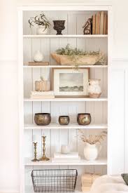 Hints Of Fall In The Living Room Shelf Decor Living Room Living Room Shelves Fall Living Room