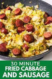 Fried Cabbage With Sausage Recipe Cabbage And Smoked Sausage Fried Cabbage With Sausage Cabbage And Sausage