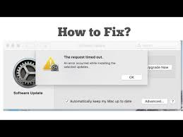 The Request Timed Out An Error Occured While Installing The Selected Updates On Macos Catalina Youtube