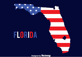 Created in 1917 from portions of saint johns and volusia counties, it was named for henry morrison flagler. Amerika Flagge Auf Florida Karte Vektor 157755 Vektor Kunst Bei Vecteezy