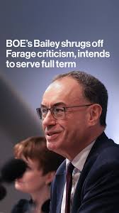 Andrew Bailey responds to Nigel Farage floating the idea of ousting him as  Bank of England governor, telling Francine Lacqua: "I made a commitment to  serve out my whole term." bloom.bg/4orGqMh
