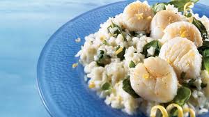 Petoncles Poeles Sur Nid De Risotto Au Mascarpone Et Au Citron Recipe Risotto Vegetable Stir Fry Recipe Recipes