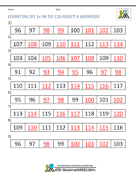 1st Grade Math Worksheets Counting By 1s 5s And 10s