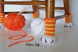 Cat Paw Chair Leg Covers Knitting Pattern Diy Instruction To Etsy In 2020 Chair Leg Covers Knitted Cat Knitting Patterns
