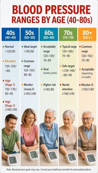 Blood presure ranges by age #bloodpressure #measure #healthtips  #healthyhabits #knowledge #fypシ | Chef Kristin | Facebook