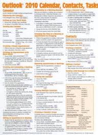 Microsoft Outlook 2010 Cheat Sheet Microsoft Outlook Powerpoint Tips Task Calendar