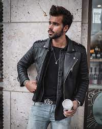 Men S Kay Michaels Platinum Leather Jacket In Black Leather Jacket Men Leather Jacket Celebrities Leather Jacket