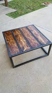 Parsons clear glass top/ stainless steel base 48x28 small rectangular coffee table. Steel And Wood Coffee Table Metal Wood Coffee Table Coffee Table Wood Wood Coffee Table Diy