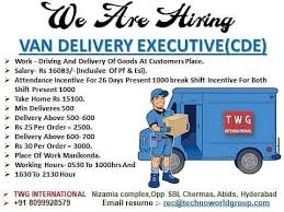 We Are Hiring Van Delivery Executive Cde Work Driving And Delivery Of Goods At Customers Place We Are Hiring Safety Training Health And Safety