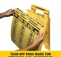 Over the Spill® Absorbent Pad 16X12.6 IN Yellow PP 22 Count ...