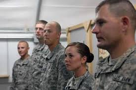 From left to right, Specialists Lucas Gaukler, Jeff