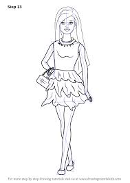 Learn How To Draw Barbie Doll In Skirt Barbie Step By Step Drawing Tutorials Barbie Drawing Doll Drawing Barbie Dolls