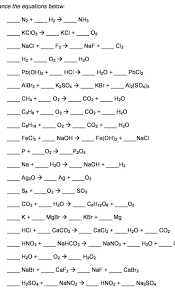 Balance The Following Chemical Equation Brainly In