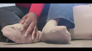 tiny foot slave in giantess stockings