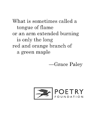 Autumn By Grace Paley The Poetry Foundation Poetry Foundation Grace Paley Poetry