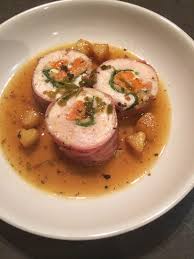 Chicken Roulade With Fondant Potatoes And White White Jus Thank You Masterchef Food Fondant Potatoes Cooking