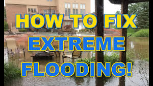 Do keep your lawn healthy and don't cut the grass too short. How To Fix Extreme Yard Flooding Youtube