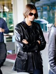 Kaia Gerber Black Leather Blazer Airport Style Autumn Winter 2020 On Sassy Daily Fashion Classy Work Outfits Kaia Gerber