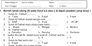 Kumpulan soal uts kelas 7 smp / mts semester 2 (genap) mapel lengkap. Contoh Soal Quran Hadits Kelas 12 Semester 1