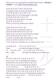 嚟曬譜 we are never ever getting back together taylor swi getting back together get back taylor swi