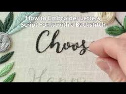 ✔️ customize your own preview on ffonts.net to make sure it`s the right one for your designs. How To Embroider Letters Script Using A Backstitch Youtube