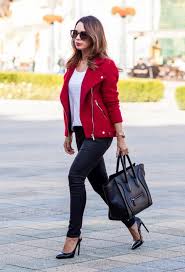 20 Street Styles With Leather Pants Fashionsy Com Leather Street Style Red Leather Jacket Outfit Fashion