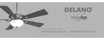 Making both indoor and outdoor ceiling minka aire fans are available in a wide range of styles and finish types. Minka Aire Delano Instruction Manual Pdf Download Manualslib