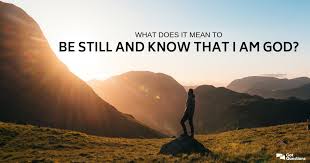 Words of god in red. What Does It Mean To Be Still And Know That I Am God Gotquestions Org