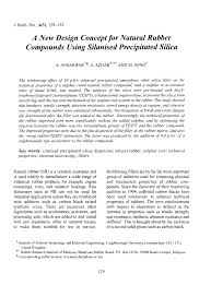 Institut penyelidikan getah malaysia (ms); Pdf A New Design Concept For Natural Rubber Compounds Using Silanised Precipitated Silica