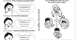 Pasos Para La Senal De La Cruz Educacion Religiosa Catolica Senal De La Cruz Catequesis