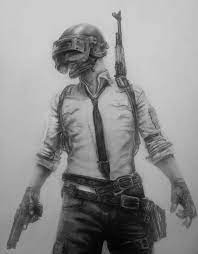 Pubg Pencil Drawing Pencil Drawings Character Drawing Drawings
