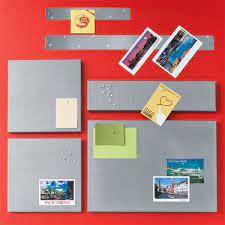 For push pins and magnets versatile dual functional design with durable fabric surface easily and firmly tack documents, notes, photos, with push pin 4 magnets (20mm) supplied with board. Magnetic Board Umbra Magnetic Bulletboard The Container Store
