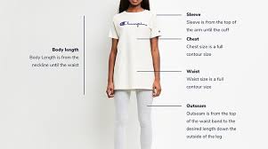 Size Chart T Shirt Champion Bedowntowndaytona Com