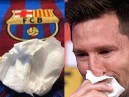 According to Hypebeast, the tissue used by Lionel Messi during his last  press conference at Barcelona is being sold for $1m. Apparently the value  is based